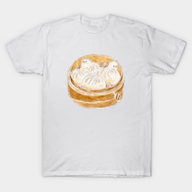 Meat bun Cats T-Shirt by TOCOROCOMUGI